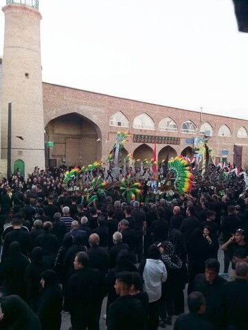 تصاویر/ برگزاری آیین گرامیداشت تاسوعای حسینی در میانه