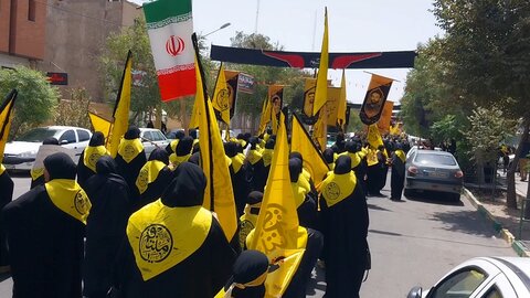 دسته عزای هیئت فرهنگی محبان اهل بیت(ع) ناجی آباد کاشان در روز تاسوعا