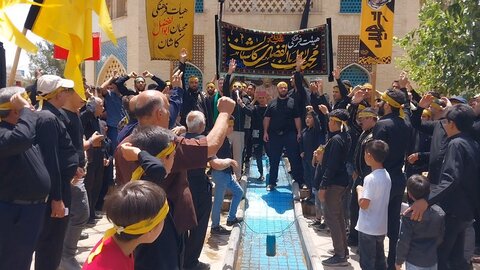 دسته عزای هیئت فرهنگی محبان اهل بیت(ع) ناجی آباد کاشان در روز تاسوعا