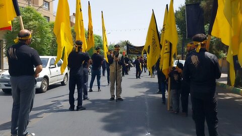 دسته عزای هیئت فرهنگی محبان اهل بیت(ع) ناجی آباد کاشان در روز تاسوعا