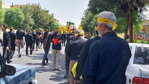 دسته عزای هیئت فرهنگی محبان اهل بیت(ع) ناجی آباد کاشان در روز تاسوعا