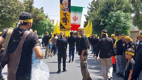 دسته عزای هیئت فرهنگی محبان اهل بیت(ع) ناجی آباد کاشان در روز تاسوعا