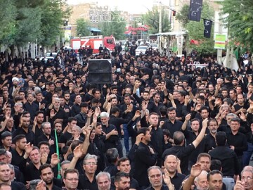 تصاویر/ مراسم عزاداری عصر عاشورا در شهرستان  چهاربرج