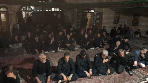 تصاویر/ مراسم شام غریبان امام حسین (ع) در مسجد جامع تکاب