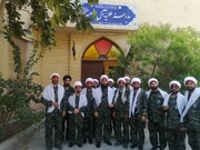 تصاویر/ اعزام روحانیون بسیجی مدرسه علمیه آل البیت بندرلنگه به رزمایش نظامی