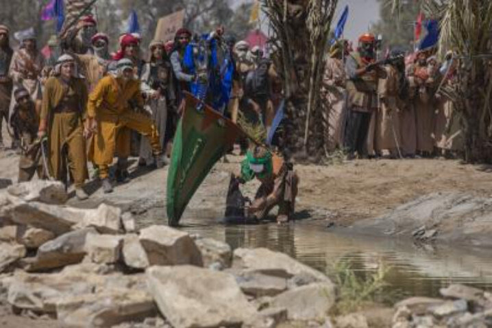 برگزاری باشکوه مراسم تعزیه در دیوانیه عراق + تصاویر