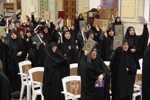 تصاویر /اجتماع خواهران مبلغه وفعال فرهنگی استان قزوین در اهانت مجدد کشور سوئد به ساحت قرآن مجید -عکس -حسین حاجی عزیز خانی
