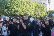 تصاویر/ راهپیمایی نظامی سرایا القدس در سالگرد نبرد غزه ۲۰۲۲