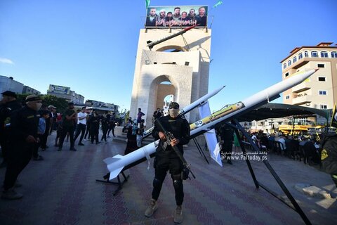 راهپیمایی نظامی سرایا القدس در سالگرد نبرد غزه ۲۰۲۲