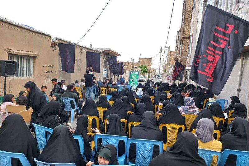 برگزاری مجالس روضه در کوچه های شهرک شهدای سنقر کلیایی + عکس