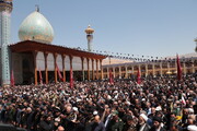 تصاویر/ شیراز میں شہدائے حرم حضرت شاہ چراغؑ کی تشییع جنازہ