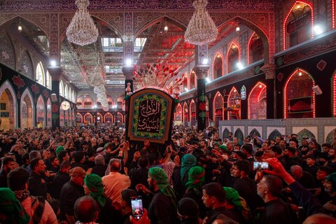 تشییع نمادین پیکر امام حسن مجتبی (ع) در کربلا