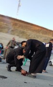 فیلم| خدمات رسانی موکب شهدای امنیت پایدار شهرستان پیرانشهر به زائرین اربعین در مرز تمرچین