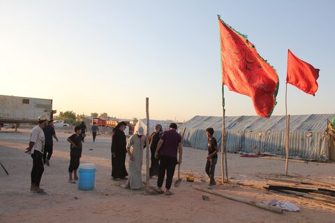 تصاویر/ آماده سازی مواکب اربعین حسینی