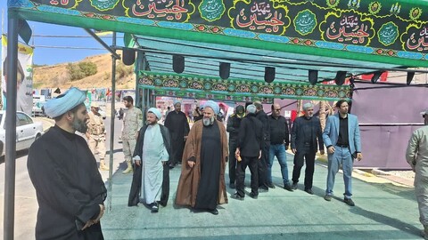 تصاویر/ بازدید امام جمعه نقده از مواکب حسینی در مرز تمرچین و شهرستان نقده