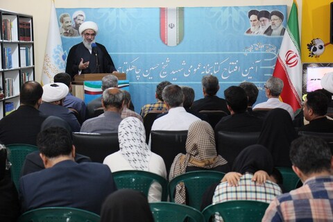 آئین افتتاح کتابخانه عمومی شهید چاهکوتاهی در بوشهر با حضور امام جمعه