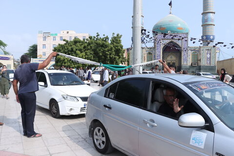 تصاویر/ اعزام زائران حسینی برای پیاده رویی اربعین شهرستان قشم