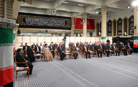 تصاویر/ دیدار رئیس‌جمهور و اعضای هیئت دولت با رهبر انقلاب