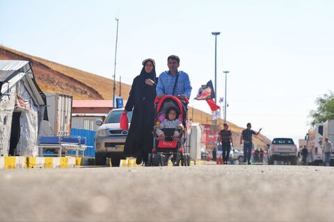 تصاویر/ تردد زوار اربعین از مرز تمرچین در چهاردهمین روز از فعالیت خود
