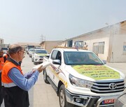 فیلم| اعزام ماشین‌آلات راهداری بوشهر به مرز مهران در ایام اربعین