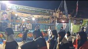 فیلم |خدمت رسانی موکب سیدالشهدا(ع) کنگان در مسیر پیاده روی نجف-کربلا