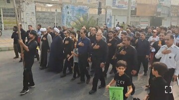 فیلم| مراسم پیاده‌روی جاماندگان اربعین در کنگان