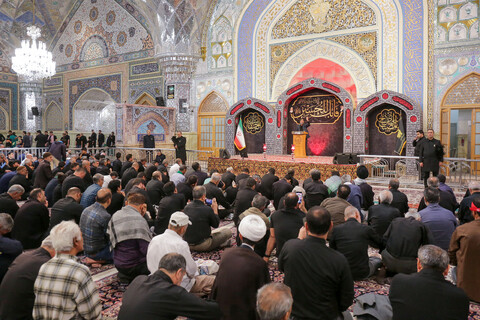 تصاویر/ عزاداری روز اربعین حسینی در حرم مطهر رضوی