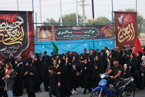 پیاده روی جاماندگان اربعین در شهر عالیشهر