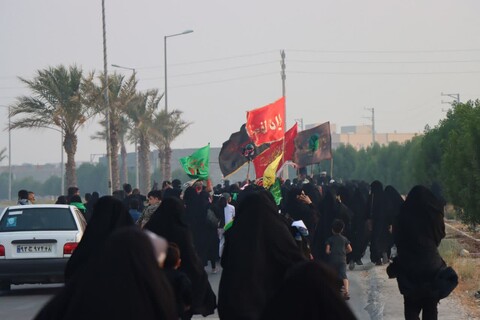 پیاده روی جاماندگان اربعین در شهر عالیشهر