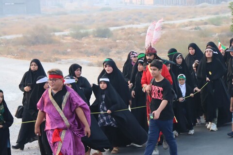 پیاده روی جاماندگان اربعین در شهر عالیشهر