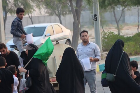 پیاده روی جاماندگان اربعین در شهر عالیشهر