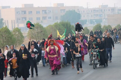 پیاده روی جاماندگان اربعین در شهر عالیشهر