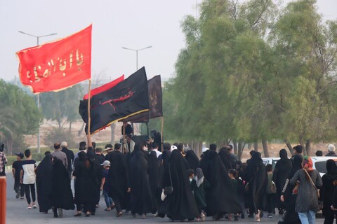 پیاده روی جاماندگان اربعین در شهر عالیشهر