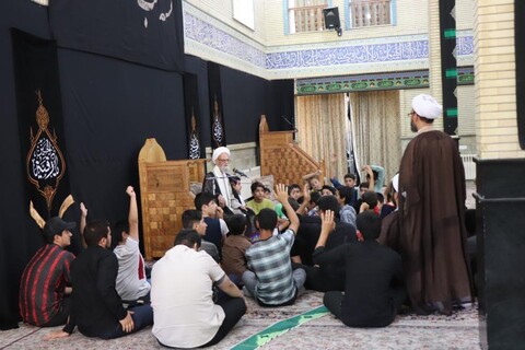 تصاویر/ دیدار نونهالان مسجدی با آیت الله بنابی
