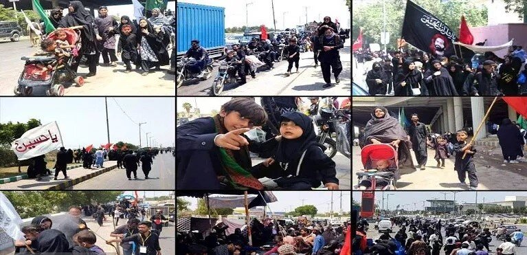 پاکستان کے مختلف شہروں میں اربعین حسینی کے موقع پر مشی میں لاکھوں افراد کی شرکت