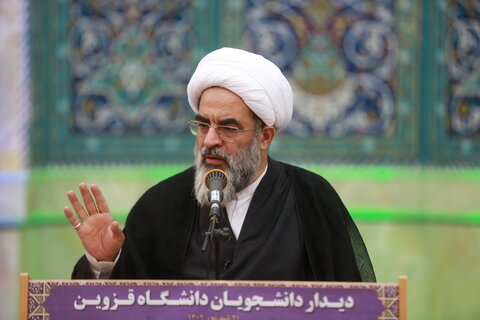 تصاویر/ دیدار دانشجویان دانشگاه قزوین با آیت الله فاضل