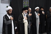 فیلم/ مراسم شهادت پیامبر اسلام و امام حسن مجتبی در اهرم با حضور آیت الله حسینی بوشهری