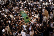 تشييع مهيب لآية الله السيد محمد مهدي الخرسان في مرقد أمير المؤمنين (عليه السلام) + صور