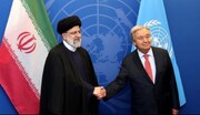 संयुक्त राष्ट्र के महासचिव के साथ ईरान के राष्ट्रपति सैय्यद इब्राहिम रईसी की मुलाक़ात