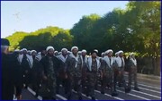 فیلم| حضور طلاب خرم آبادی در مراسم رژه نیروهای مسلح