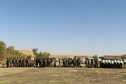 تصاویر/ مراسم صبحگاه مشترک نیروهای نظامی و انتظامی در تکاب