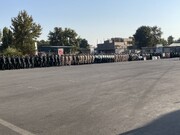 تصاویر/ مراسم صبحگاه مشترک نیروهای مسلح شهرستان خوی