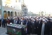 تصاویر/ قم المقدسہ میں مرحوم آیت الله غلامرضا صلواتی کی تشییع جنازہ کے مناظر