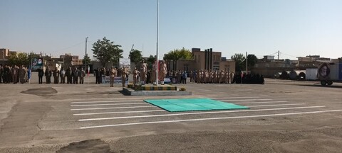 تصاویر/ مراسم صبحگاه مشترک نیروهای نظامی، انتظامی و بسیجی در نقده