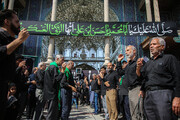 تصاویر/ امام حسن عسکری (ع) کی شہادت پر حرم معصومہ قم میں عزاداری کا منظر