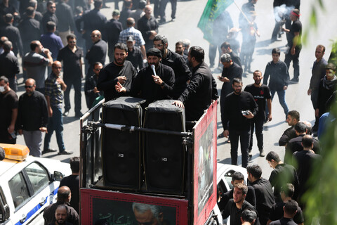 قافله عزاداری امام حسن عسکری(ع) همراه با تشییع و تدفین شهید گمنام در اصفهان