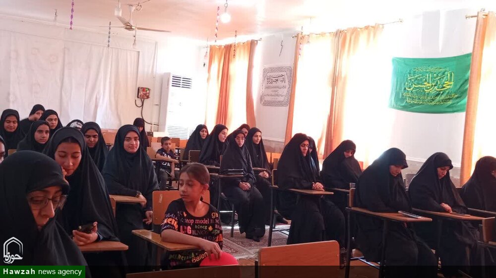 برگزاری مراسم سوگواری امام حسن عسکری (ع) در مدرسه علمیه ریحانه النبی (ص) شهرستان شادگان