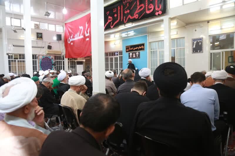 مراسم عزاداری شهادت امام حسن عسکری در حسینیه دفترآیت الله فاضل لنکرانی برگزار شد
