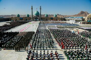 فیلم | آیین مشترک عهد سربازی نیروهای مسلح در مسجد مقدس جمکران