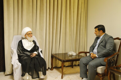 تصاویر / دیدار استاندار قم با آیت الله العظمی نوری همدانی